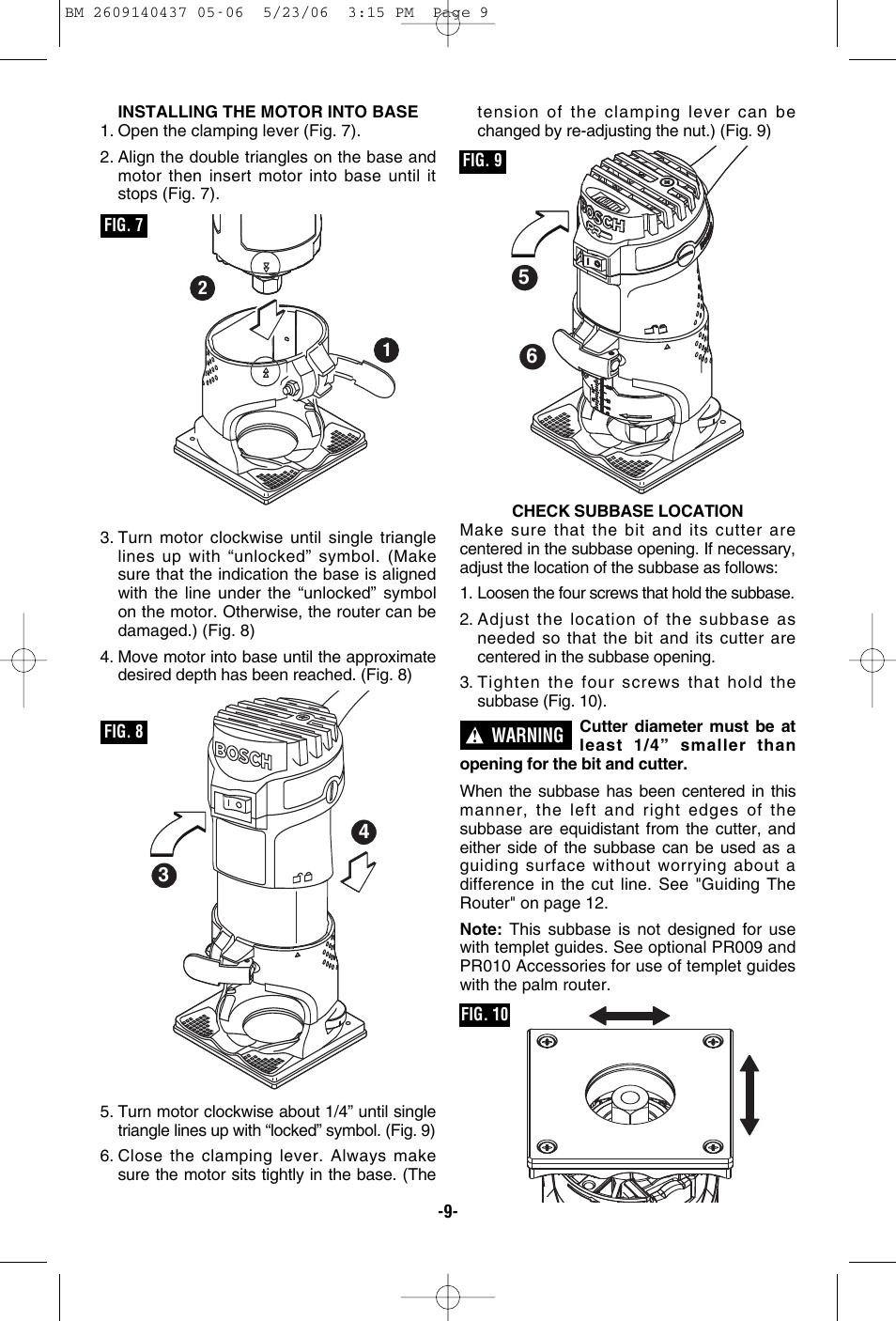 Bosch PR10E User Manual | Page 9 / 64