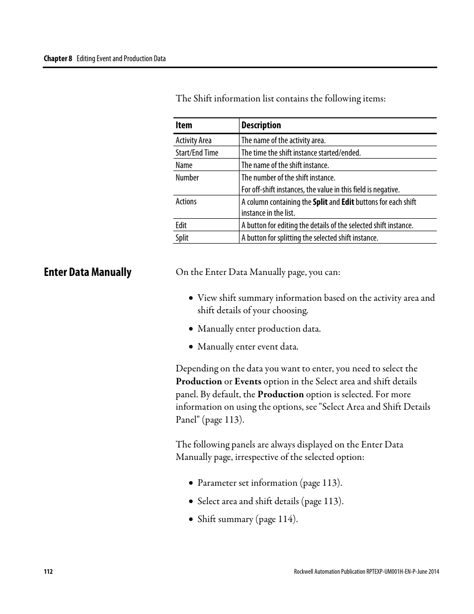 Enter data manually | Rockwell Automation FactoryTalk Report Expert User Guide User Manual | Page 112 / 182