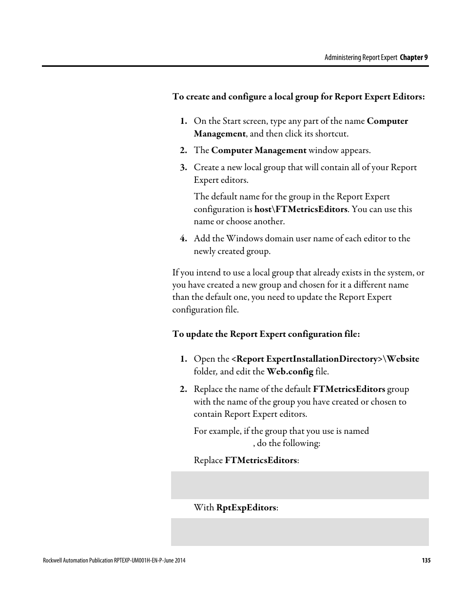 Rockwell Automation FactoryTalk Report Expert User Guide User Manual | Page 135 / 182