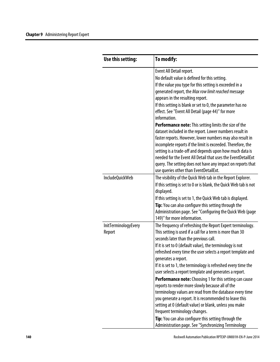 Rockwell Automation FactoryTalk Report Expert User Guide User Manual | Page 140 / 182