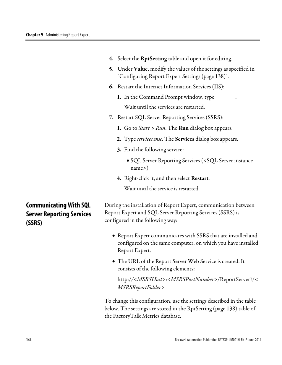 Rockwell Automation FactoryTalk Report Expert User Guide User Manual | Page 144 / 182