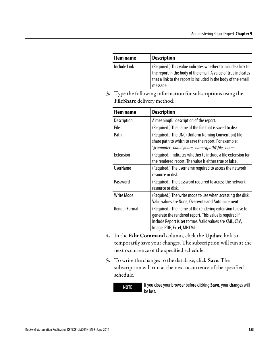 Rockwell Automation FactoryTalk Report Expert User Guide User Manual | Page 153 / 182