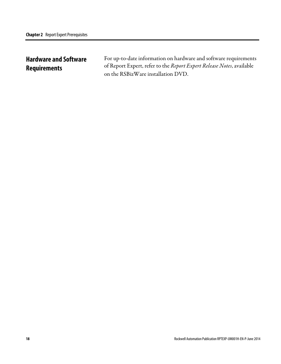 Hardware and software requirements | Rockwell Automation FactoryTalk Report Expert User Guide User Manual | Page 18 / 182