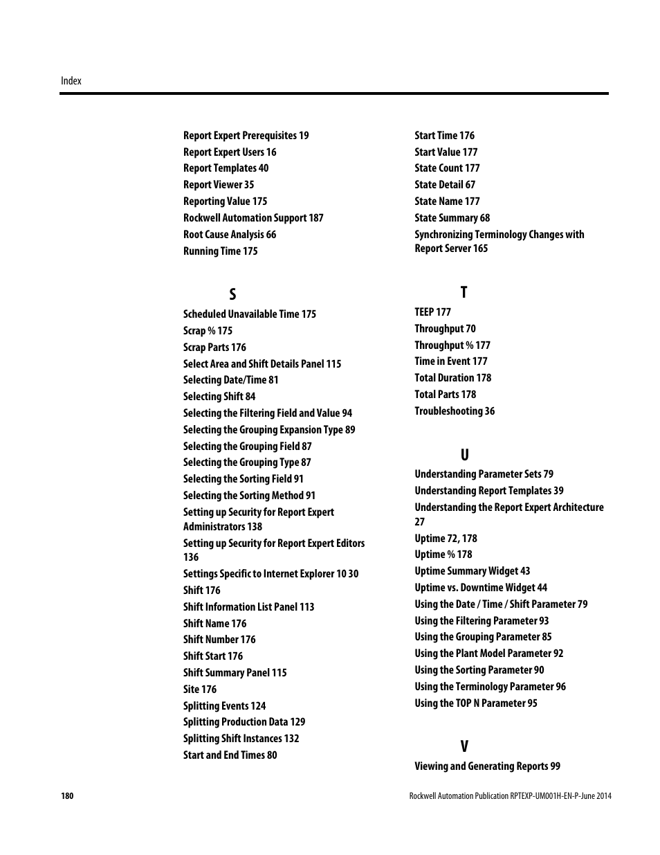 Rockwell Automation FactoryTalk Report Expert User Guide User Manual | Page 180 / 182