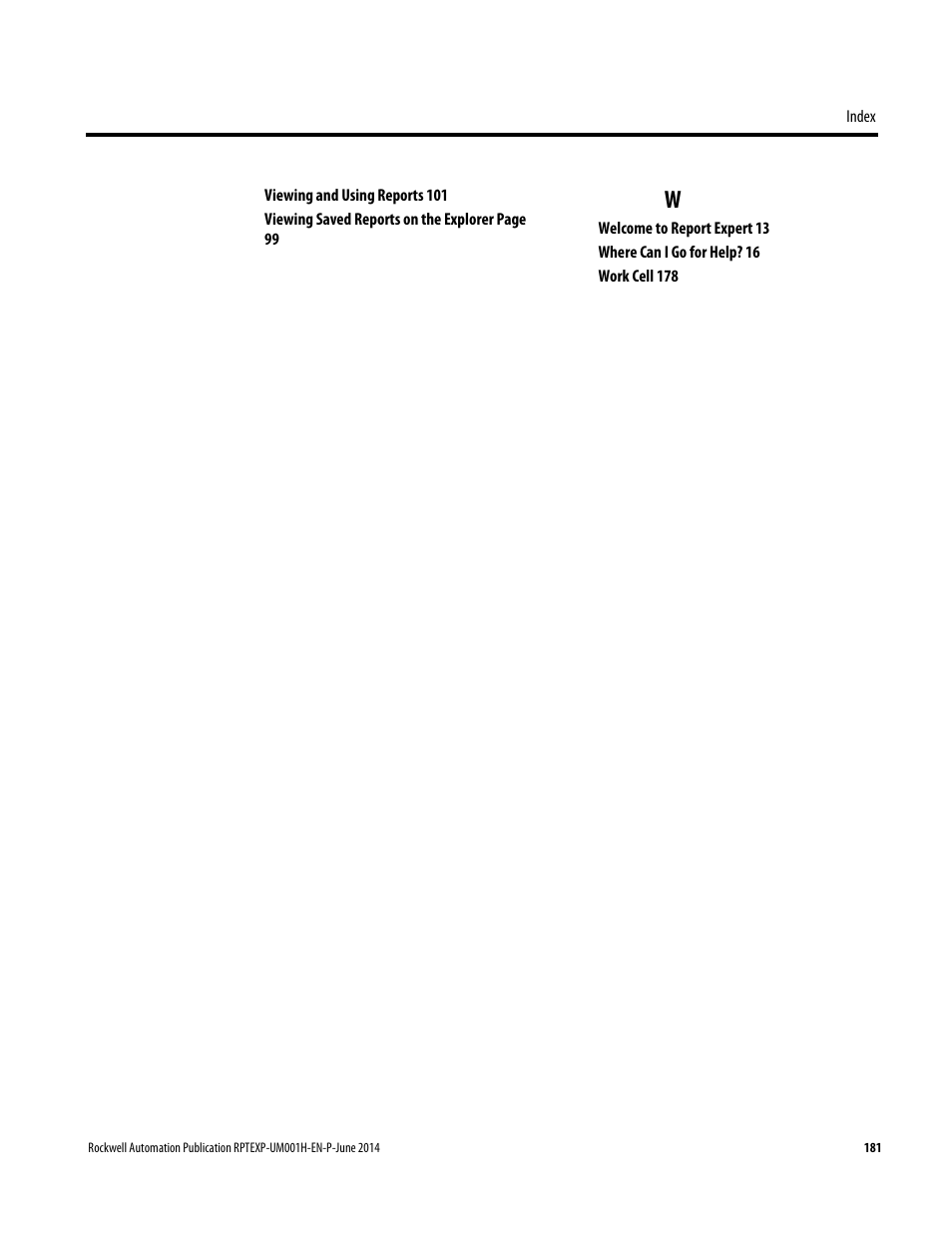Rockwell Automation FactoryTalk Report Expert User Guide User Manual | Page 181 / 182