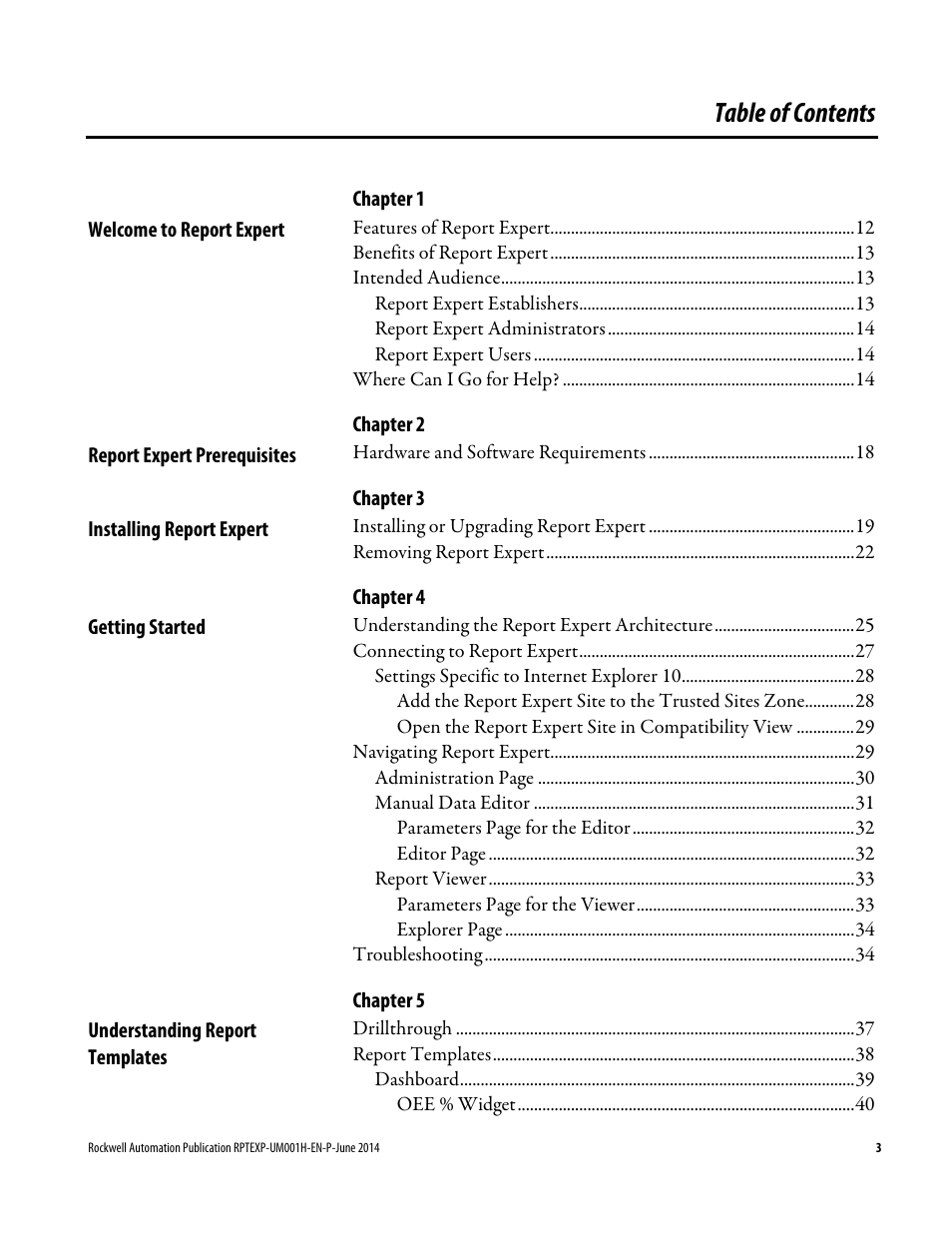 Rockwell Automation FactoryTalk Report Expert User Guide User Manual | Page 3 / 182