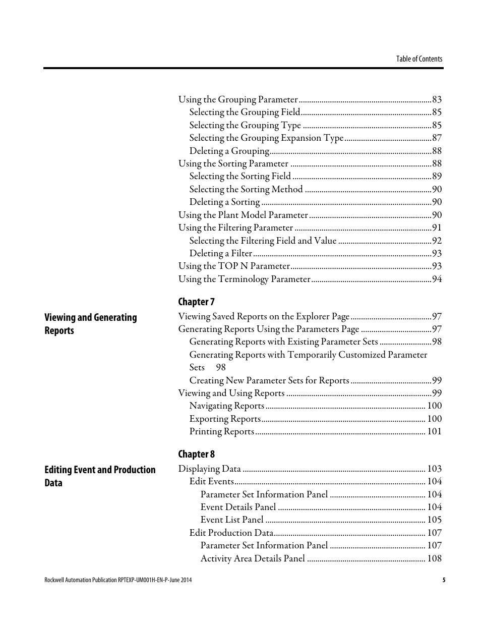 Rockwell Automation FactoryTalk Report Expert User Guide User Manual | Page 5 / 182