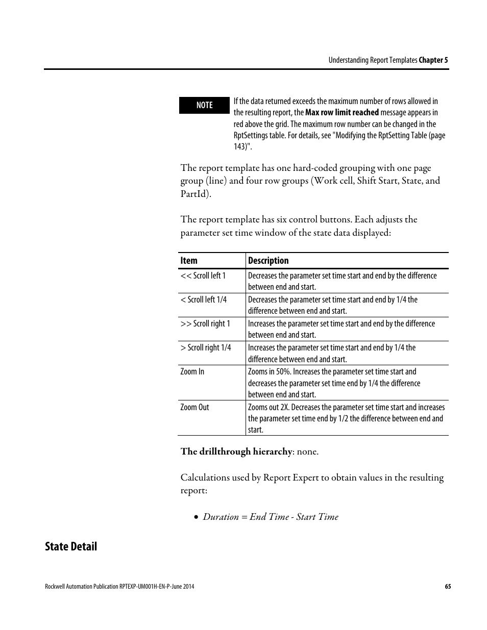 State detail | Rockwell Automation FactoryTalk Report Expert User Guide User Manual | Page 65 / 182