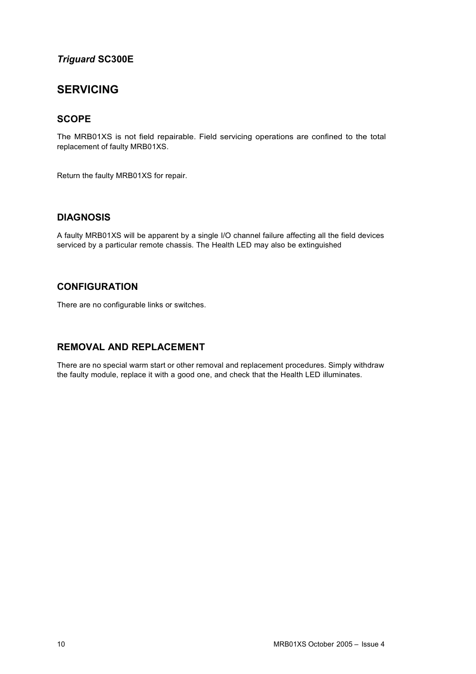 Servicing | Rockwell Automation MRB01XS Remote Bus Extender Slave Module User Manual | Page 10 / 11