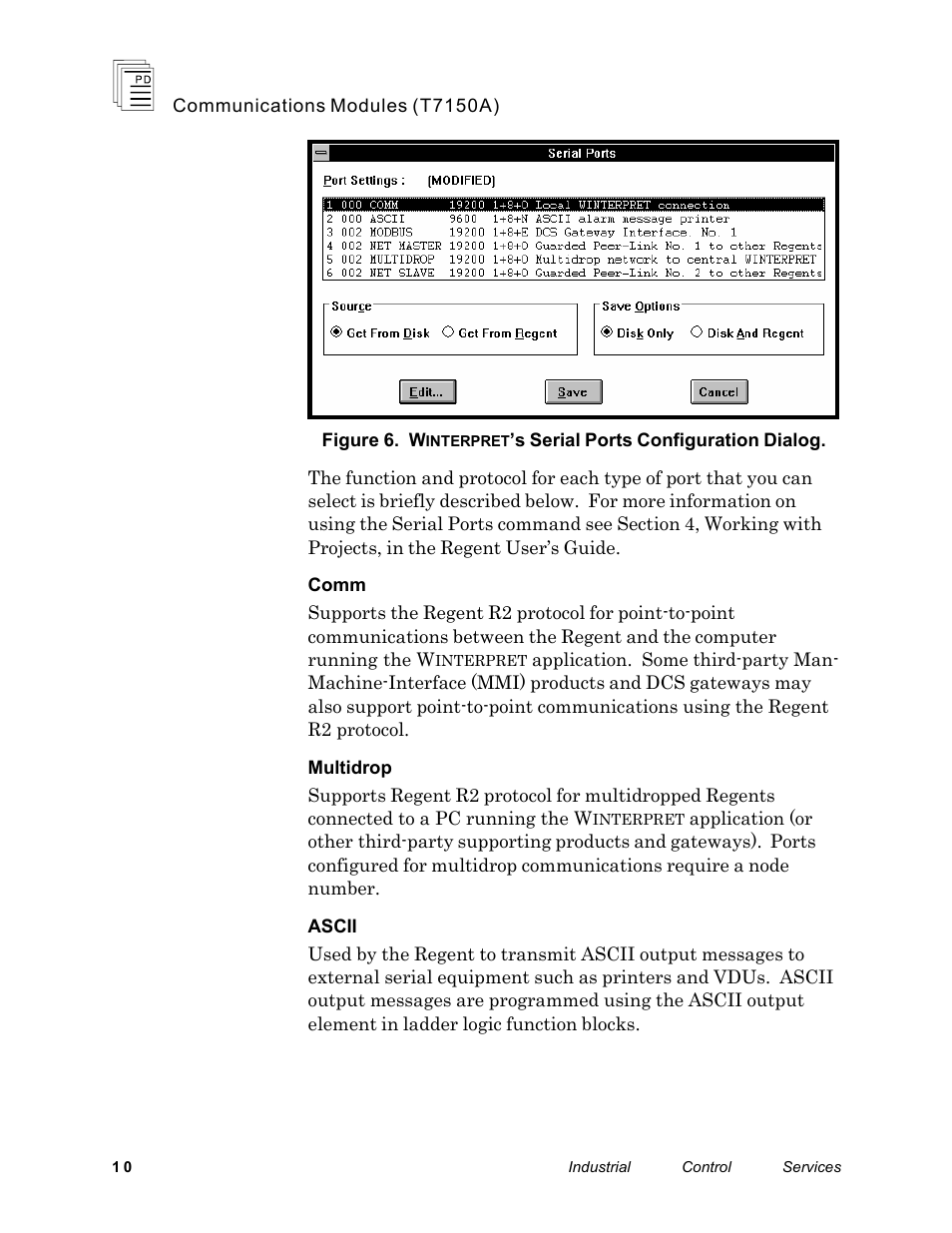 Rockwell Automation T7150A Regent+Plus Communications Modules RS-232, RS-422 and RS-485 User Manual | Page 10 / 21