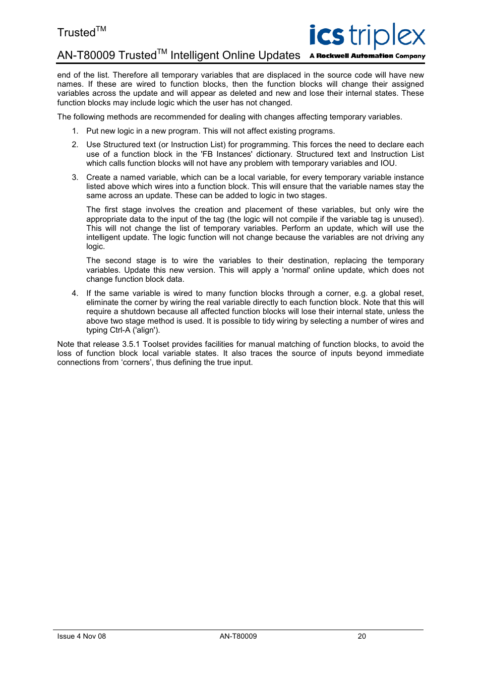 Trusted, Intelligent online updates | Rockwell Automation T8xxx Application Note Trusted Intelligent Online Updates User Manual | Page 20 / 26