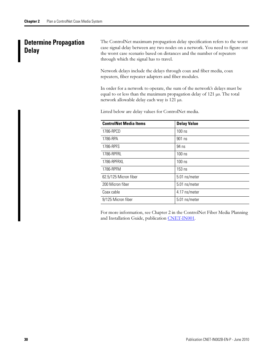 Determine propagation delay | Rockwell Automation 1786-series ControlNet Coax Media Planning and Installation Guide User Manual | Page 30 / 80