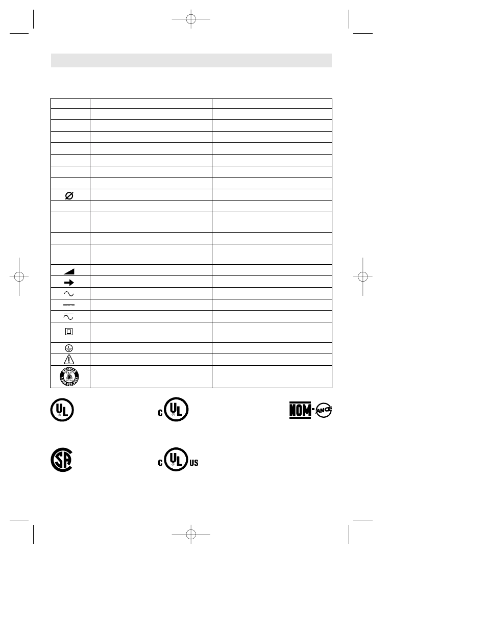 Symbols | Bosch 1658 User Manual | Page 6 / 36