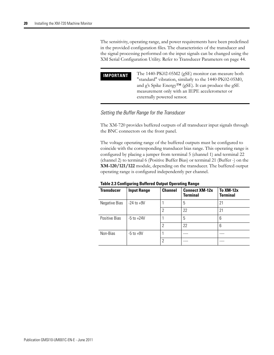 Rockwell Automation 1440-PK02-05M2 XM-720 Machine Monitor User Manual | Page 20 / 68