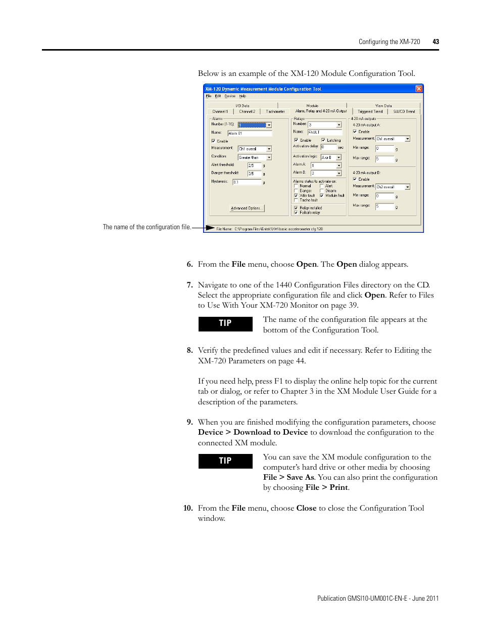 Rockwell Automation 1440-PK02-05M2 XM-720 Machine Monitor User Manual | Page 43 / 68