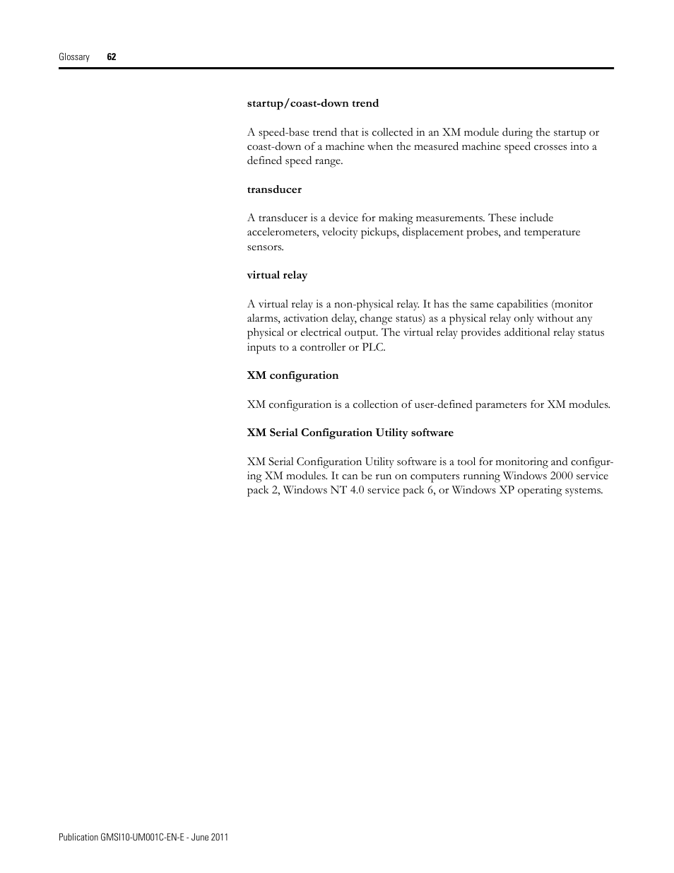 Rockwell Automation 1440-PK02-05M2 XM-720 Machine Monitor User Manual | Page 62 / 68
