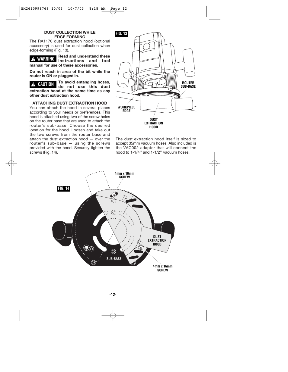 Bosch 1613AEVS User Manual | Page 12 / 44
