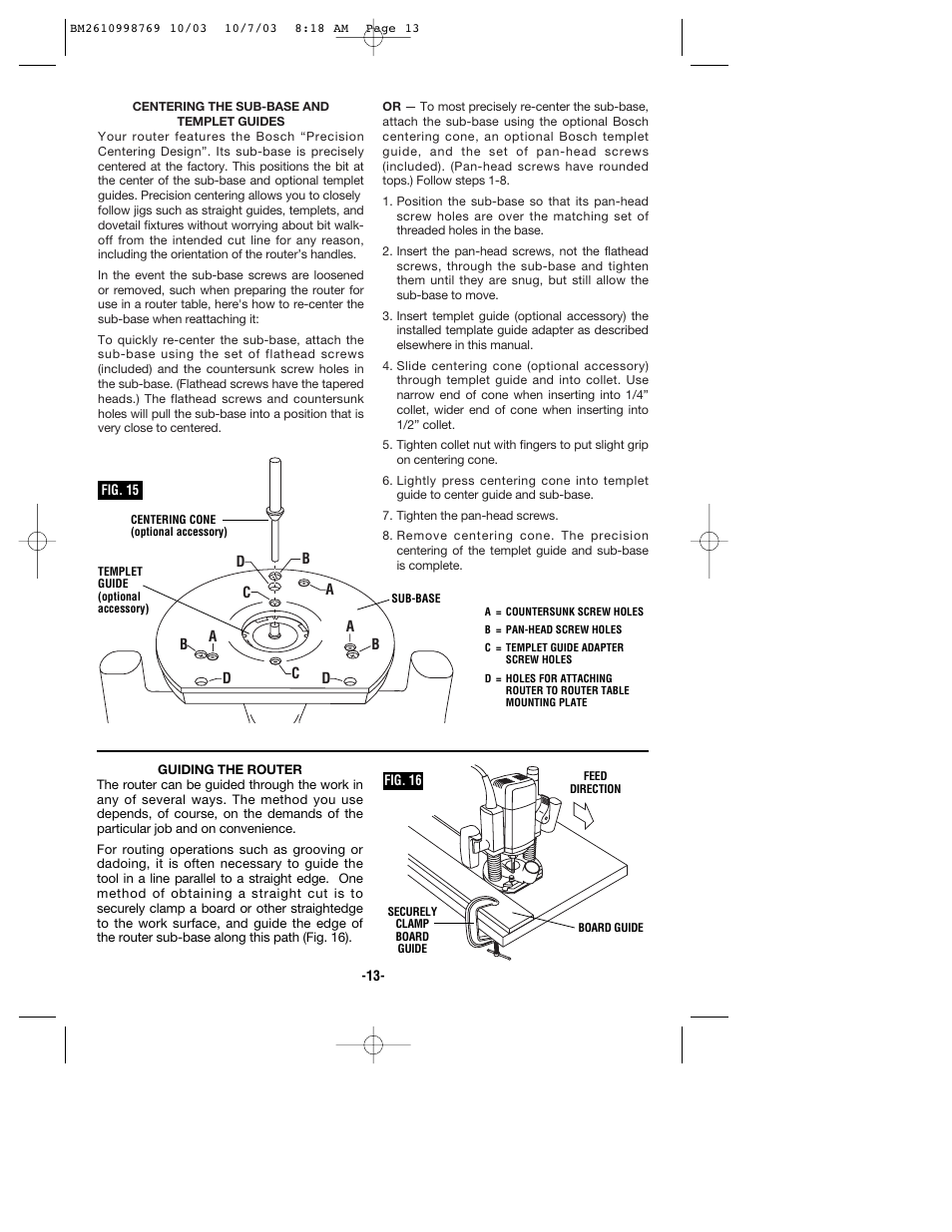 Bosch 1613AEVS User Manual | Page 13 / 44