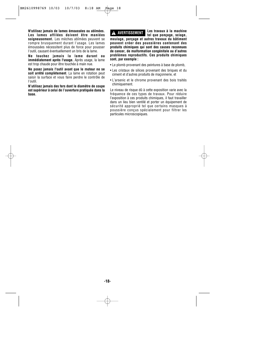 Bosch 1613AEVS User Manual | Page 18 / 44