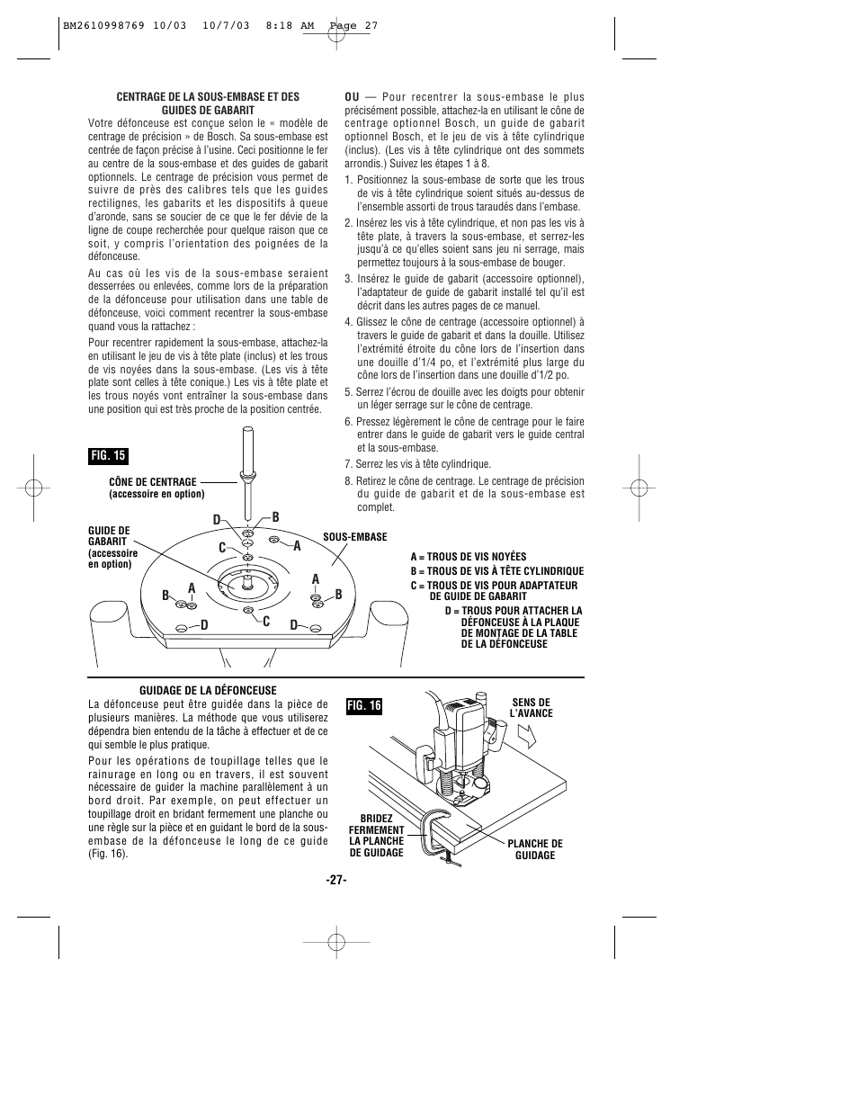Bosch 1613AEVS User Manual | Page 27 / 44