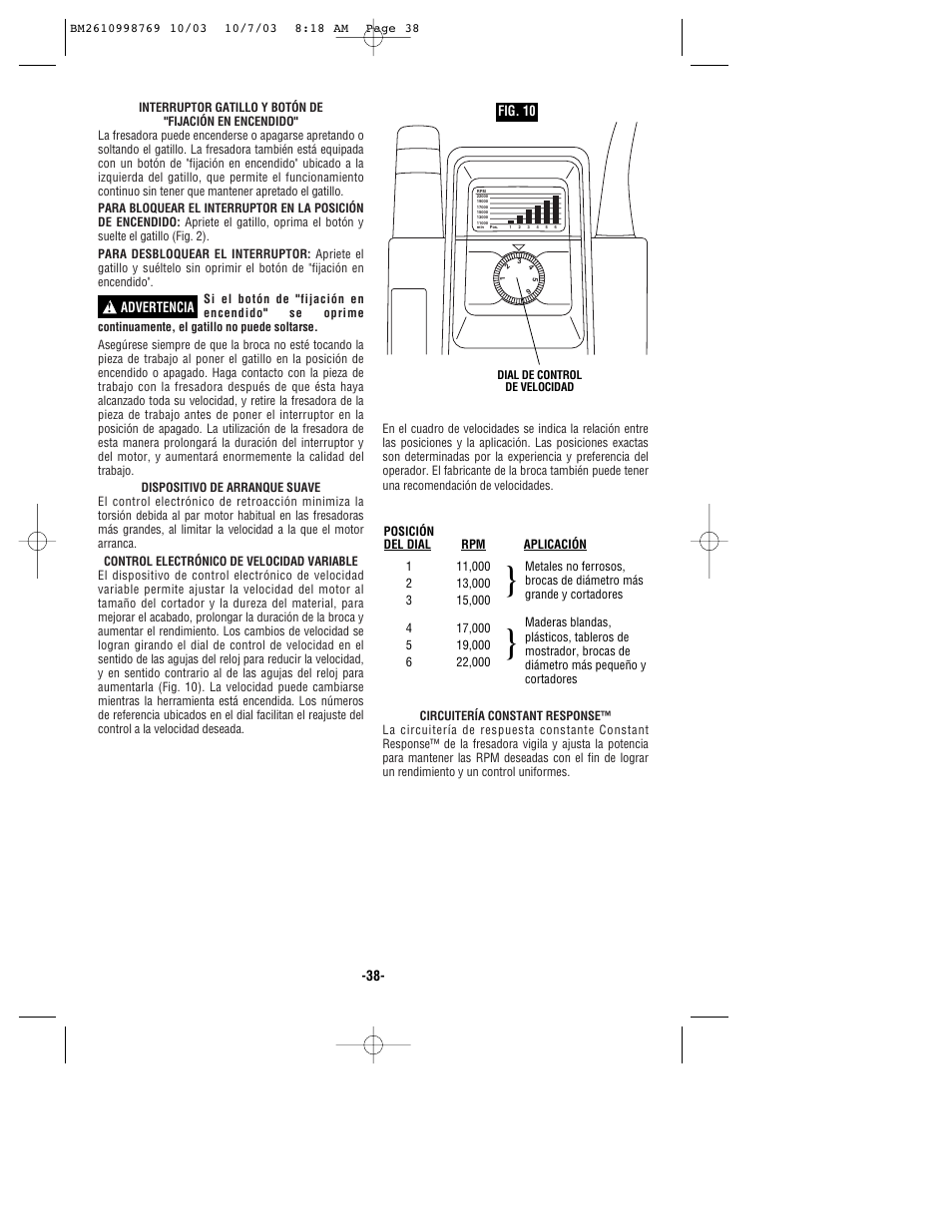 Bosch 1613AEVS User Manual | Page 38 / 44