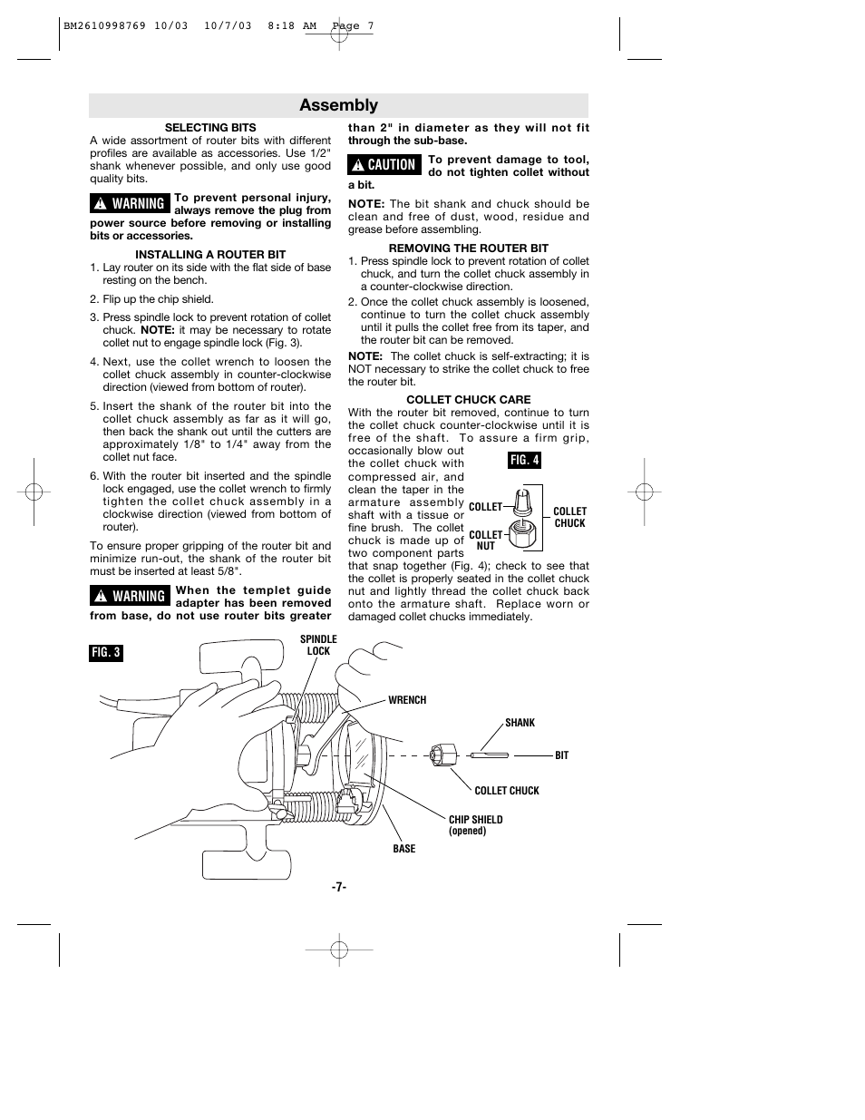 Assembly | Bosch 1613AEVS User Manual | Page 7 / 44