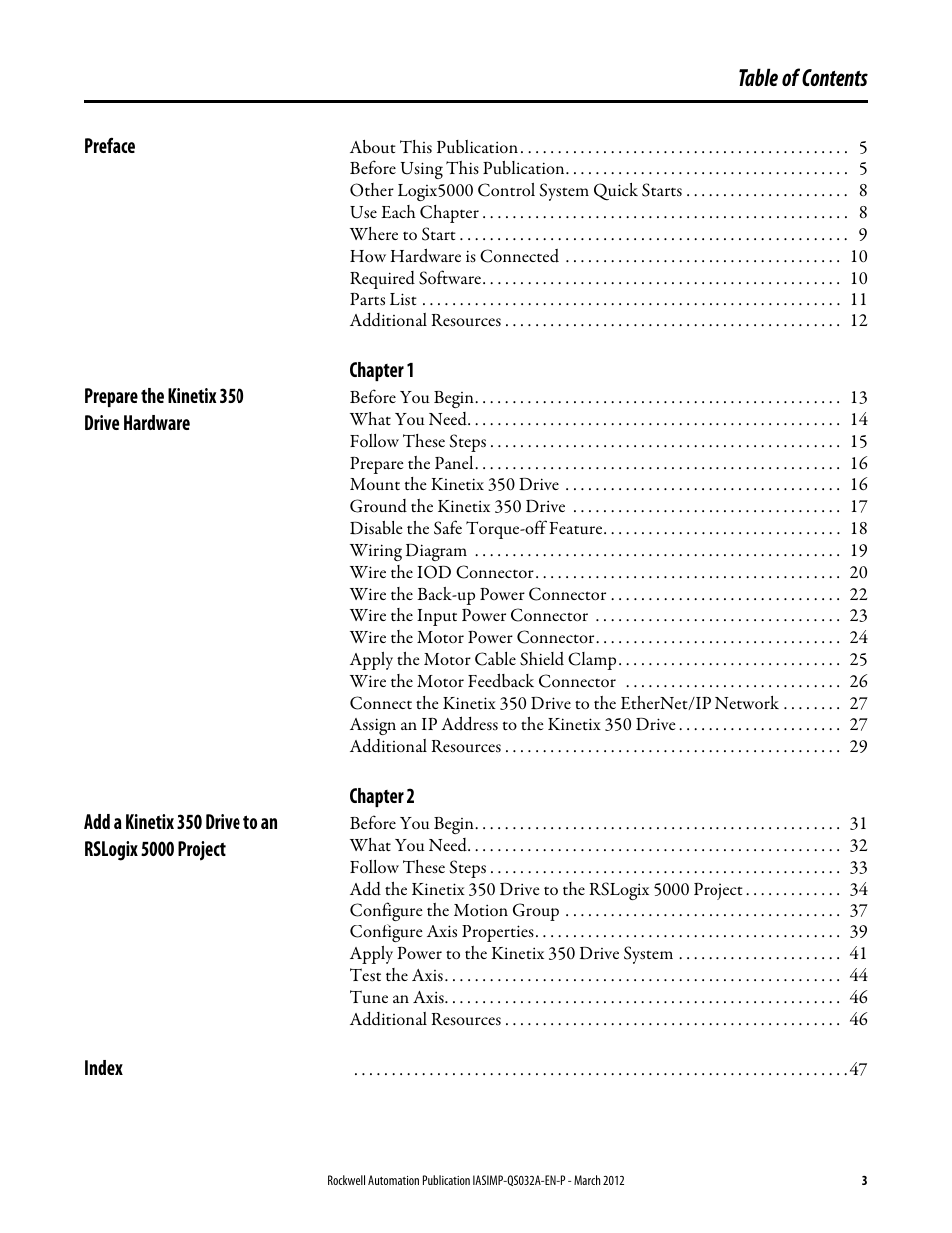 Rockwell Automation Logix5000 Control System: Connect Kinetix 350 Drives over an EtherNet/IP Network Quick Start User Manual | Page 3 / 52