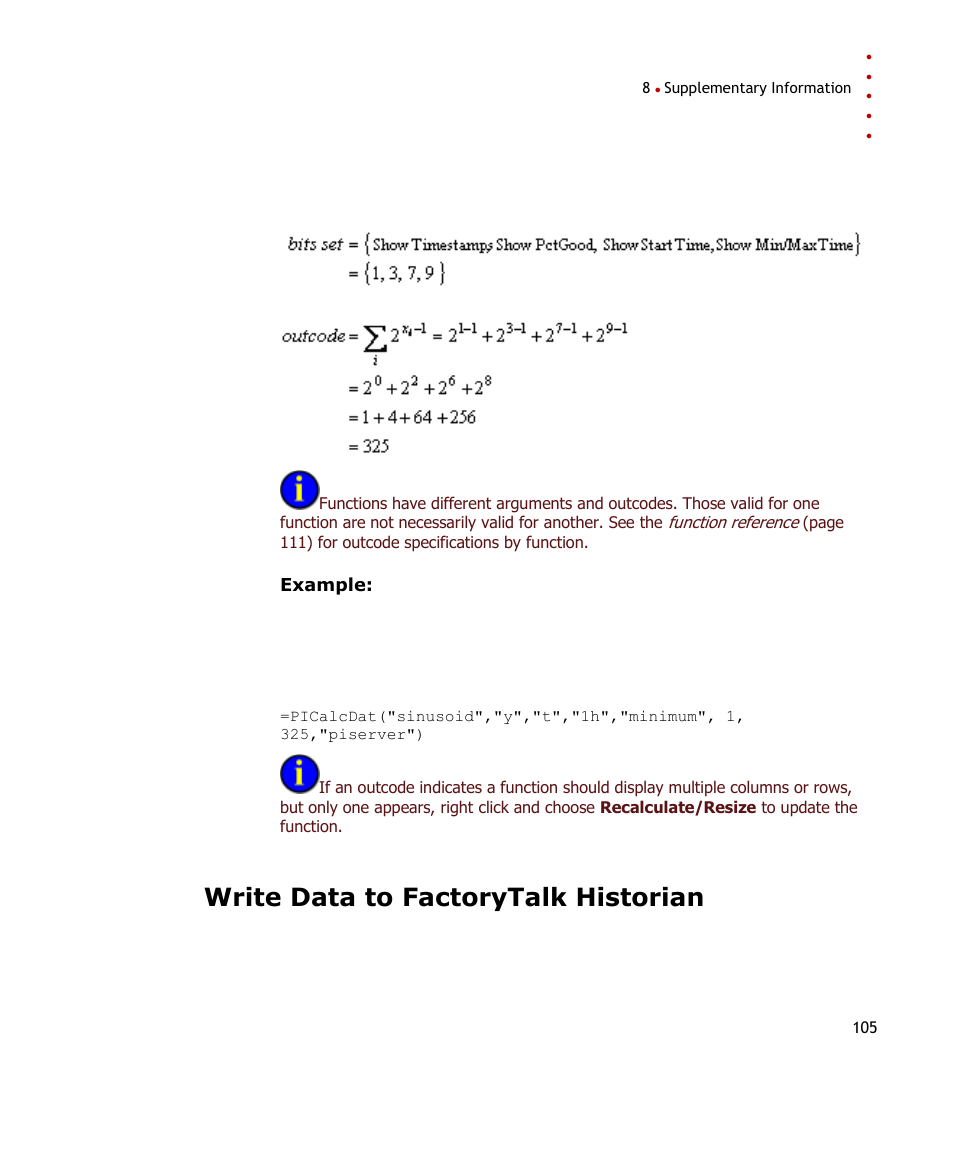 Write data to factorytalk historian | Rockwell Automation FactoryTalk Historian SE DataLink 4.2 User Guide User Manual | Page 113 / 164