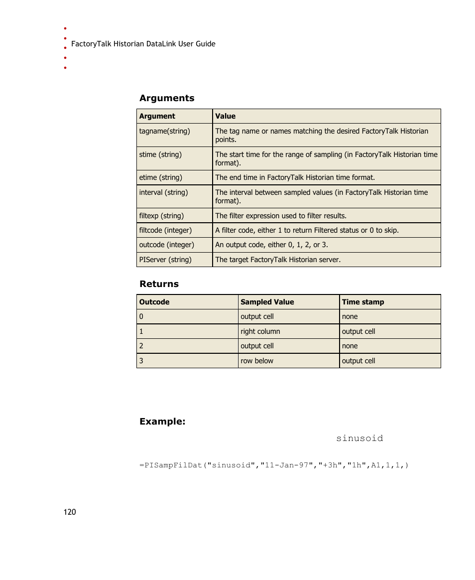 Rockwell Automation FactoryTalk Historian SE DataLink 4.2 User Guide User Manual | Page 128 / 164