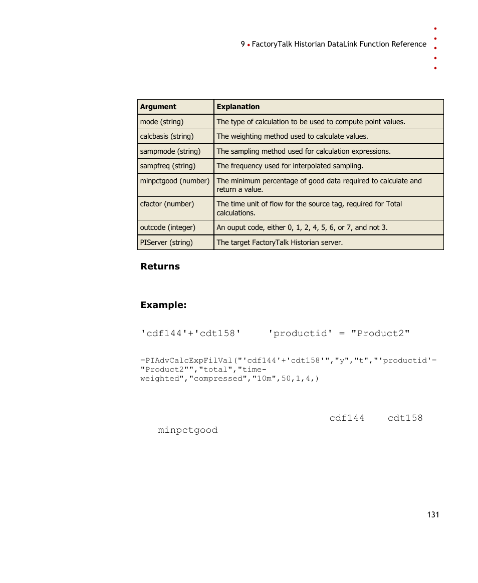 Rockwell Automation FactoryTalk Historian SE DataLink 4.2 User Guide User Manual | Page 139 / 164