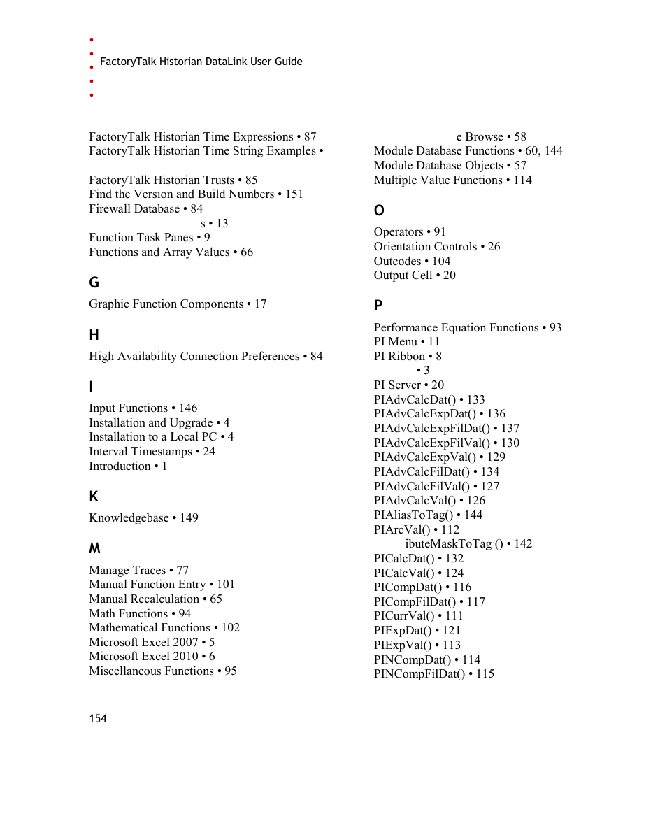 Rockwell Automation FactoryTalk Historian SE DataLink 4.2 User Guide User Manual | Page 162 / 164