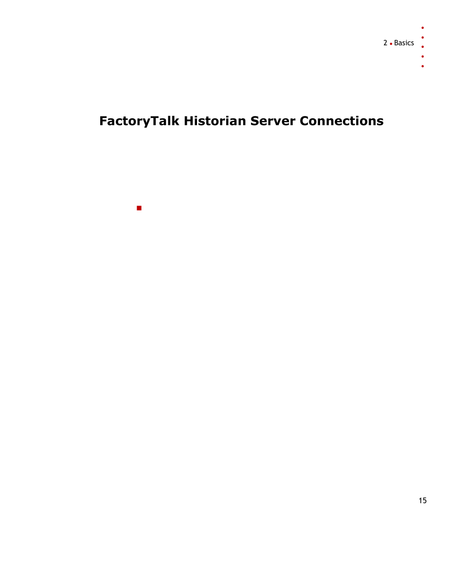 Factorytalk historian server connections | Rockwell Automation FactoryTalk Historian SE DataLink 4.2 User Guide User Manual | Page 23 / 164