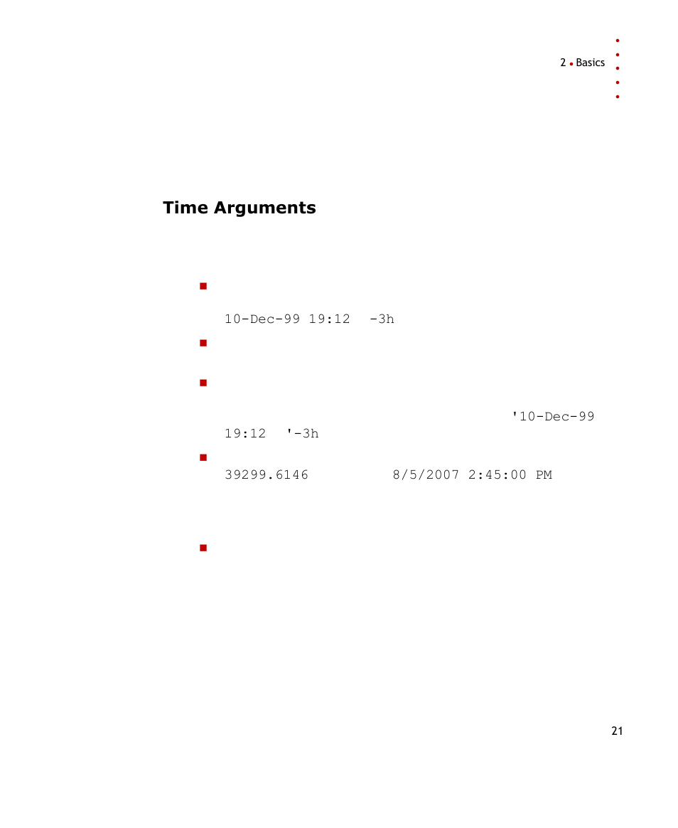 Time arguments, E 21) | Rockwell Automation FactoryTalk Historian SE DataLink 4.2 User Guide User Manual | Page 29 / 164