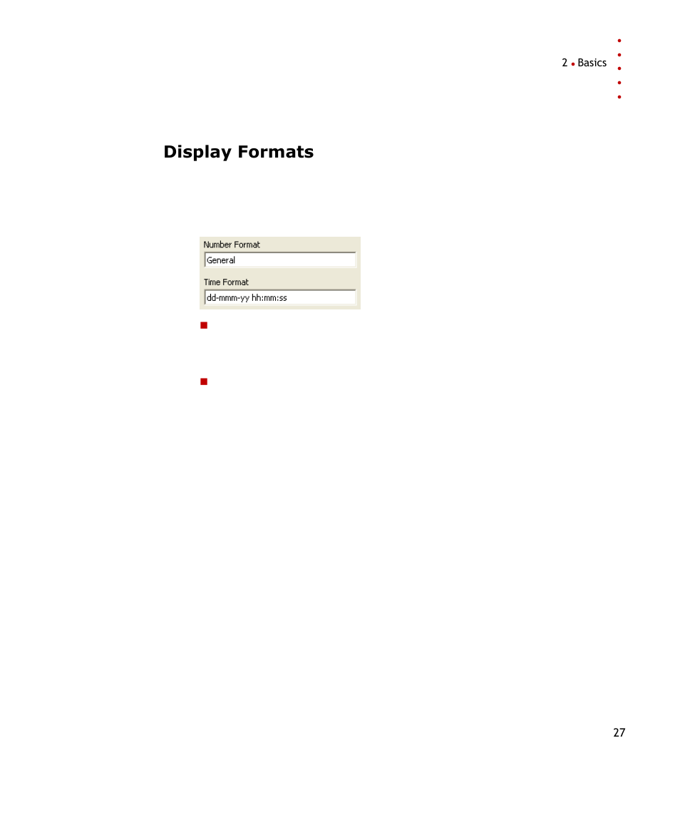 Display formats | Rockwell Automation FactoryTalk Historian SE DataLink 4.2 User Guide User Manual | Page 35 / 164