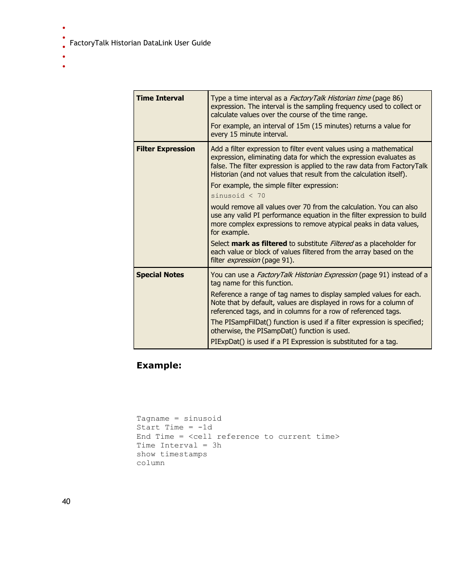 Rockwell Automation FactoryTalk Historian SE DataLink 4.2 User Guide User Manual | Page 48 / 164