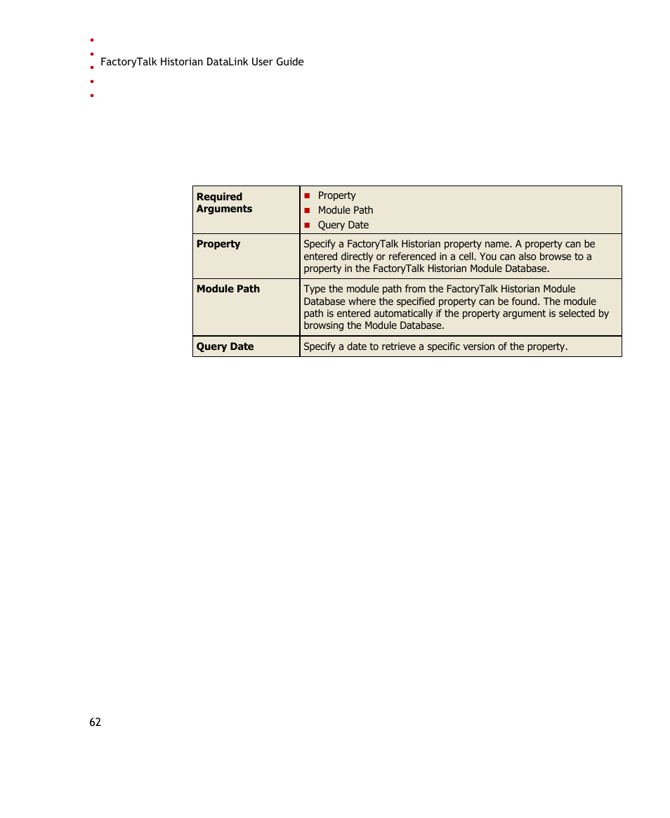 Rockwell Automation FactoryTalk Historian SE DataLink 4.2 User Guide User Manual | Page 70 / 164