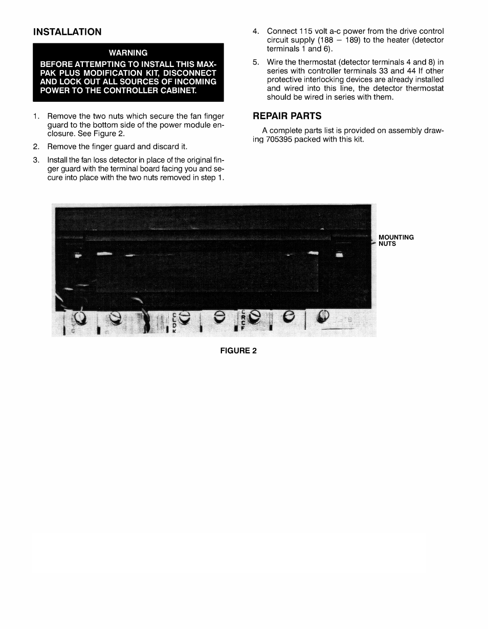 Rockwell Automation MaxPak Plus Fan Loss Detector Kit 23C80 User Manual | Page 2 / 4