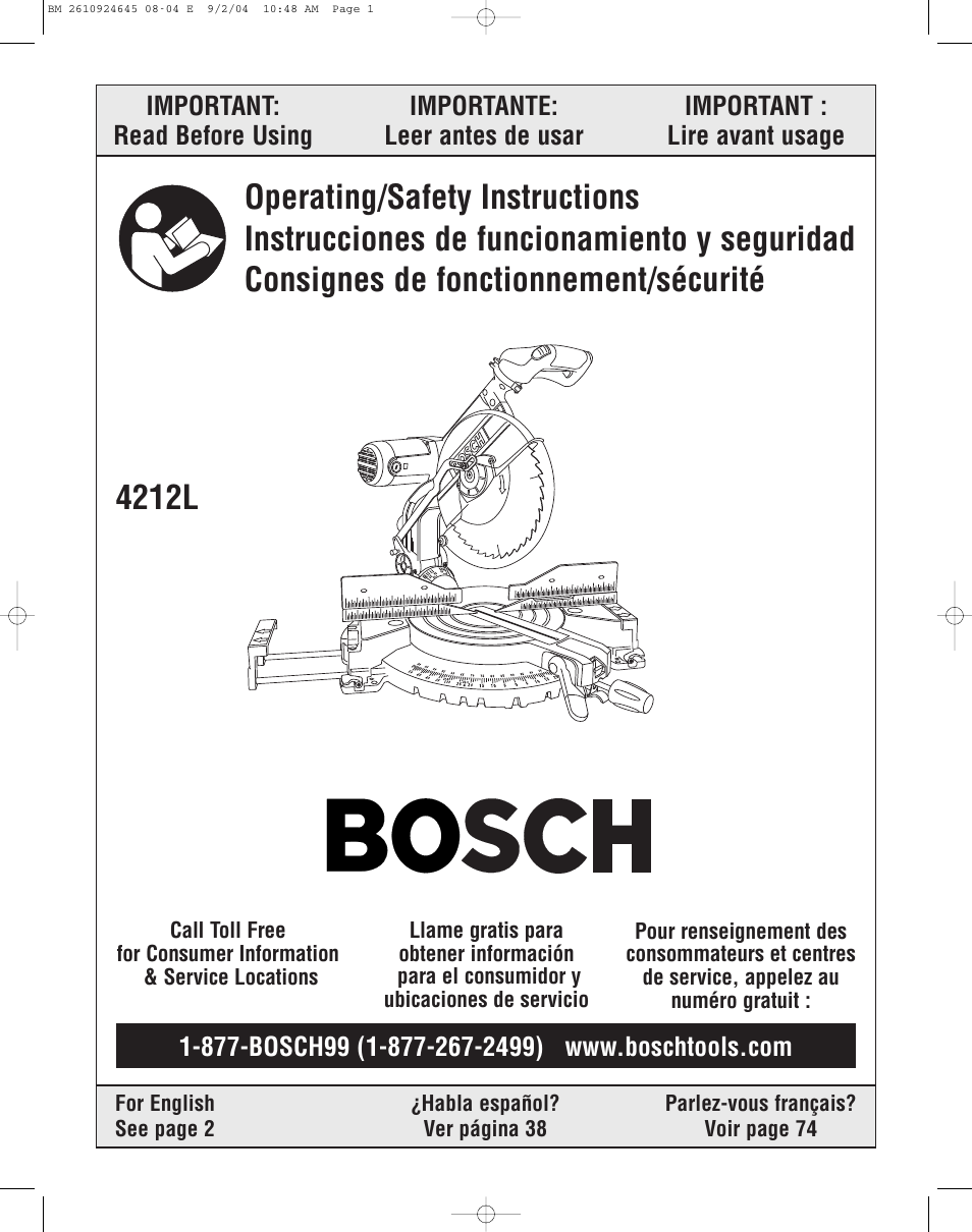 Bosch 4212L User Manual | 112 pages