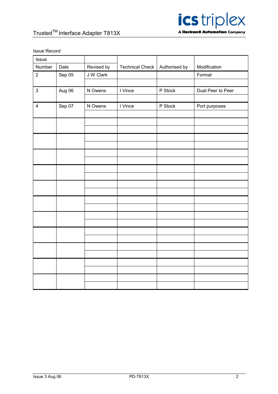 Trusted, Interface adapter t813x | Rockwell Automation T813X Trusted Processor Interface Adaptor User Manual | Page 2 / 16