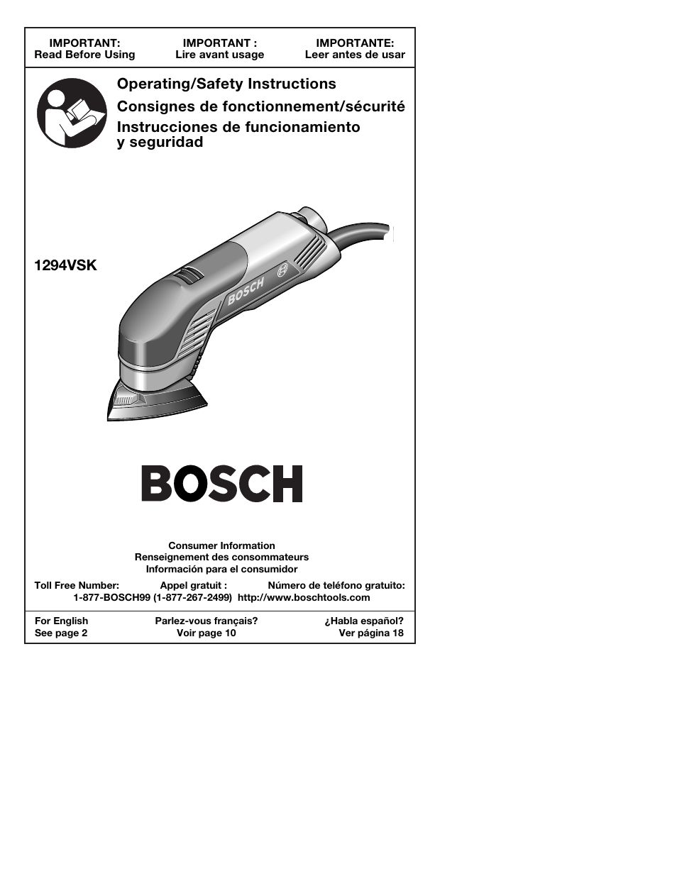 Bosch 1294VSK User Manual | 28 pages