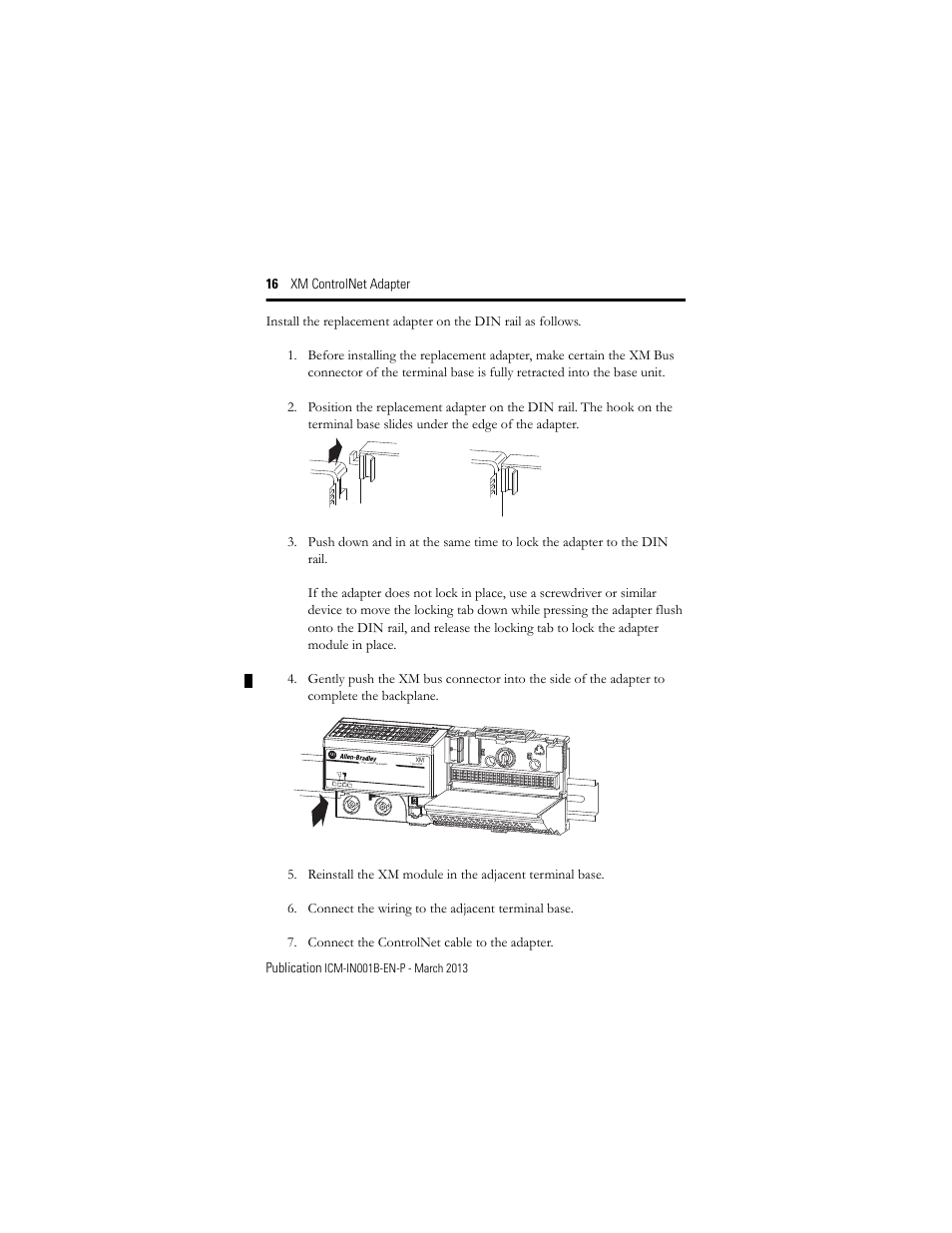 Rockwell Automation 1440-ACNR XM ControlNet Adapter User Manual | Page 16 / 24