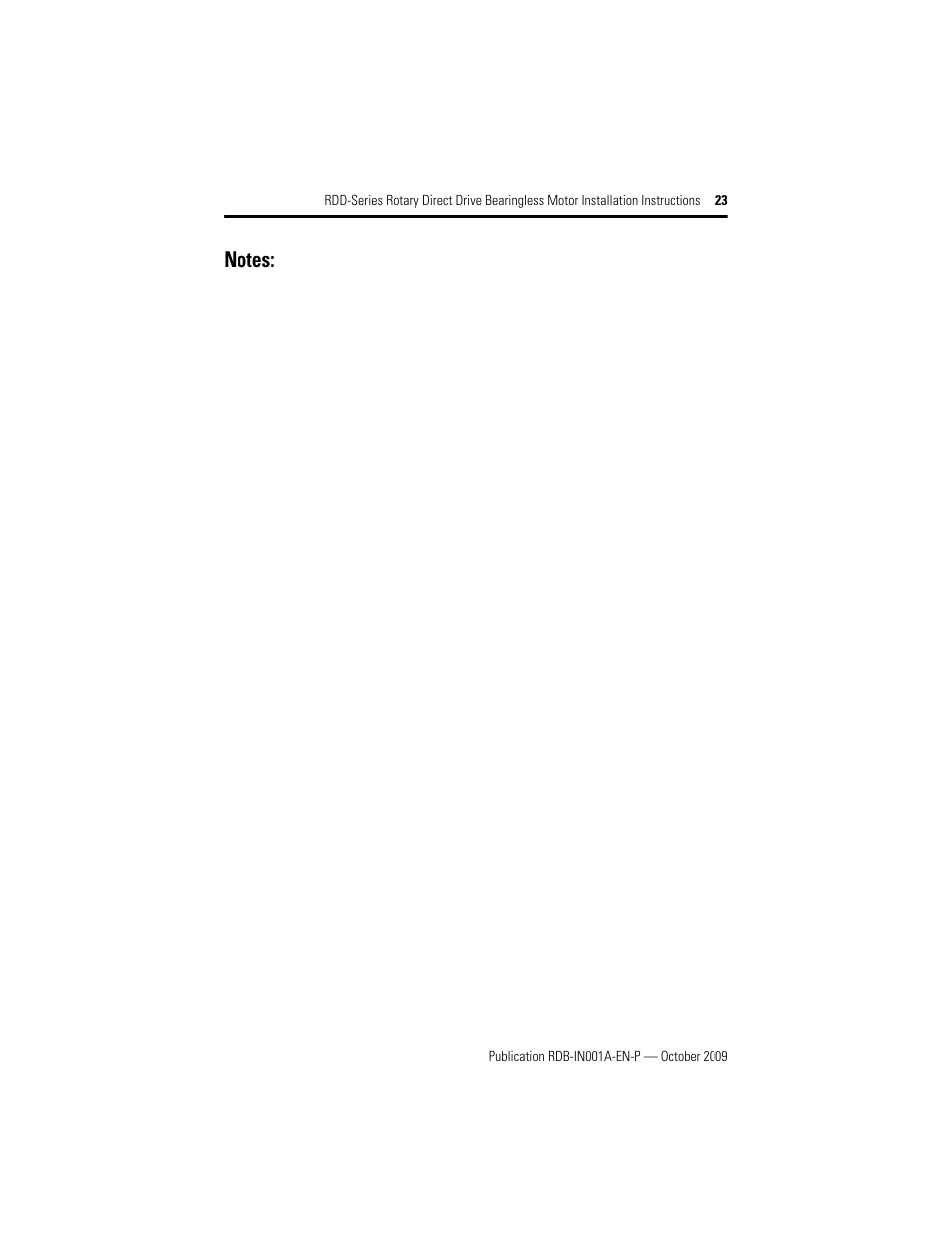 Rockwell Automation RDD-B2153 Rotary Direct Drive Bearingless Motors User Manual | Page 23 / 24