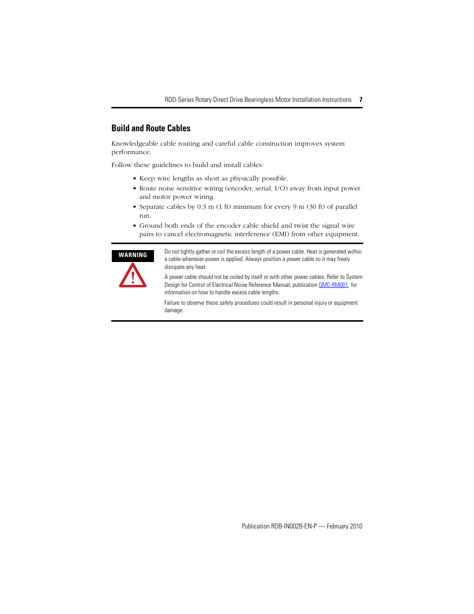 Build and route cables | Rockwell Automation RDD-B4102 Rotary Direct Drive Bearingless Motors User Manual | Page 7 / 32