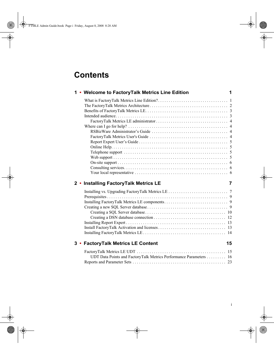 Rockwell Automation FactoryTalk Metrics Line Edition Administrators Guide User Manual | Page 3 / 68