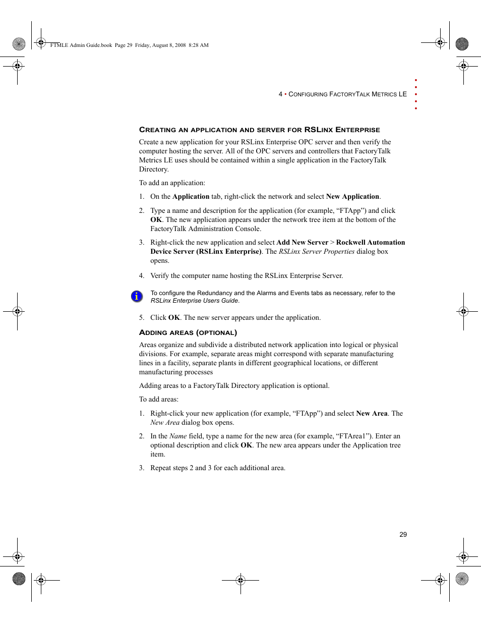 Rockwell Automation FactoryTalk Metrics Line Edition Administrators Guide User Manual | Page 33 / 68