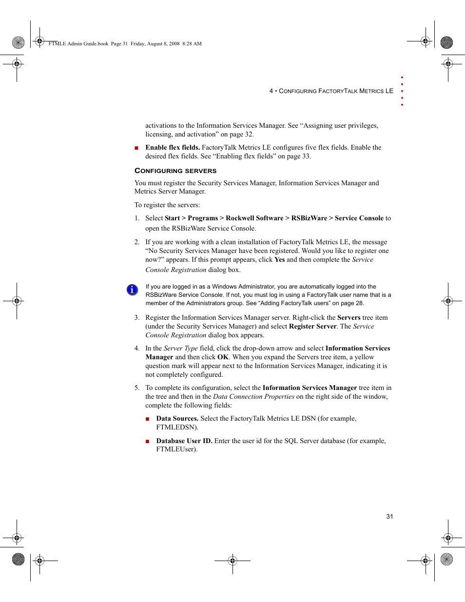 Rockwell Automation FactoryTalk Metrics Line Edition Administrators Guide User Manual | Page 35 / 68