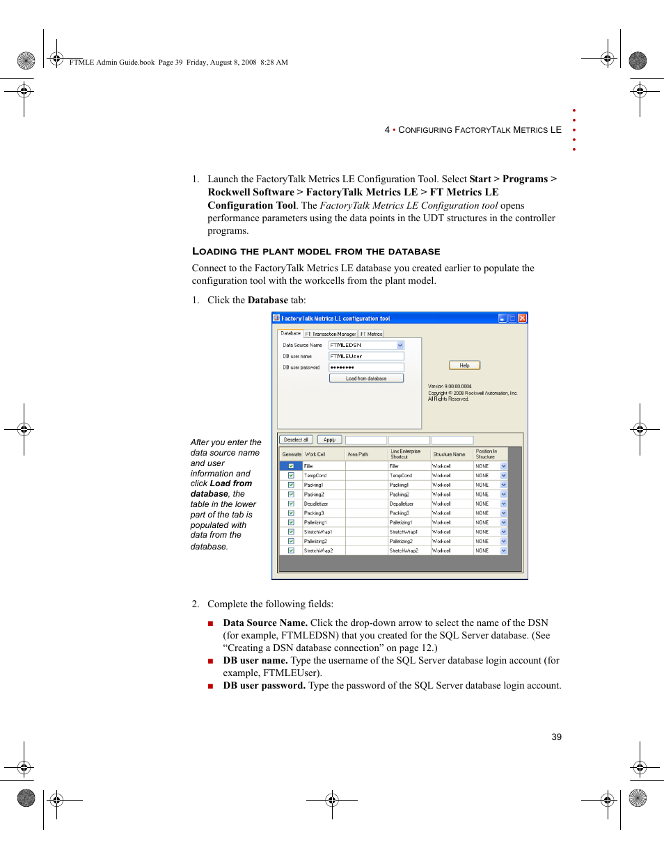 Rockwell Automation FactoryTalk Metrics Line Edition Administrators Guide User Manual | Page 43 / 68