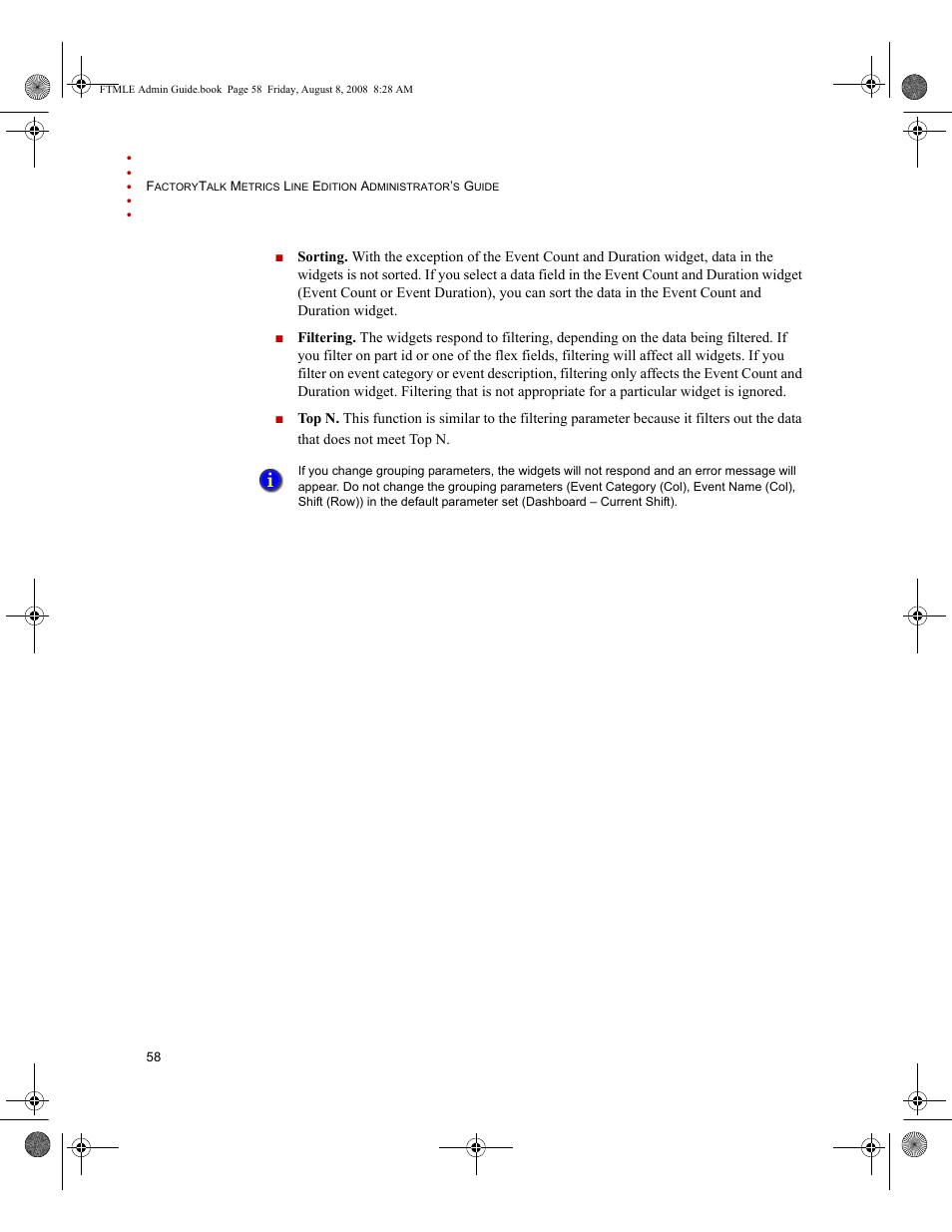 Rockwell Automation FactoryTalk Metrics Line Edition Administrators Guide User Manual | Page 62 / 68