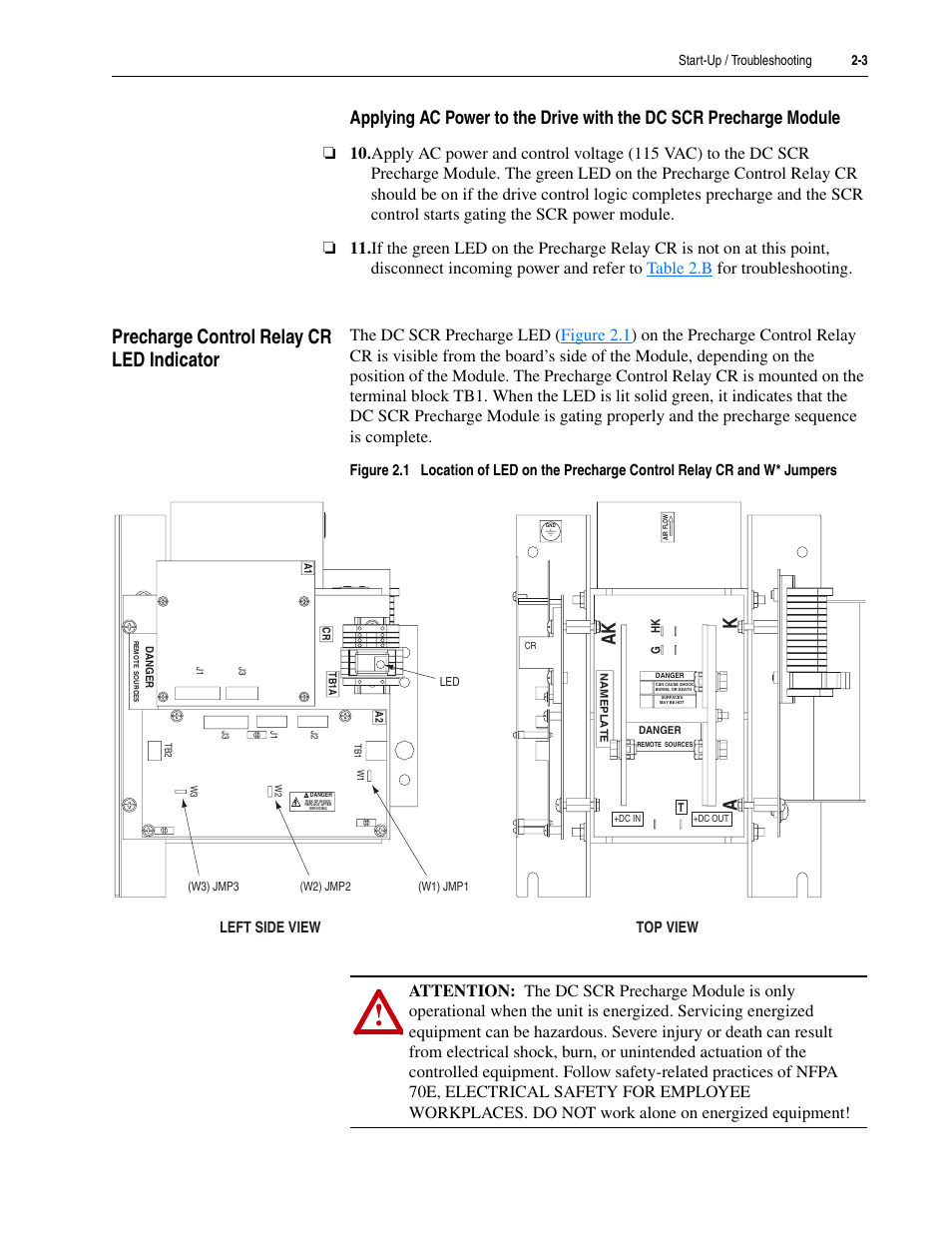 Precharge control relay cr led indicator, Precharge control relay cr led indicator -3 | Rockwell Automation 20D DC SCR Precharge Module User Manual | Page 25 / 36