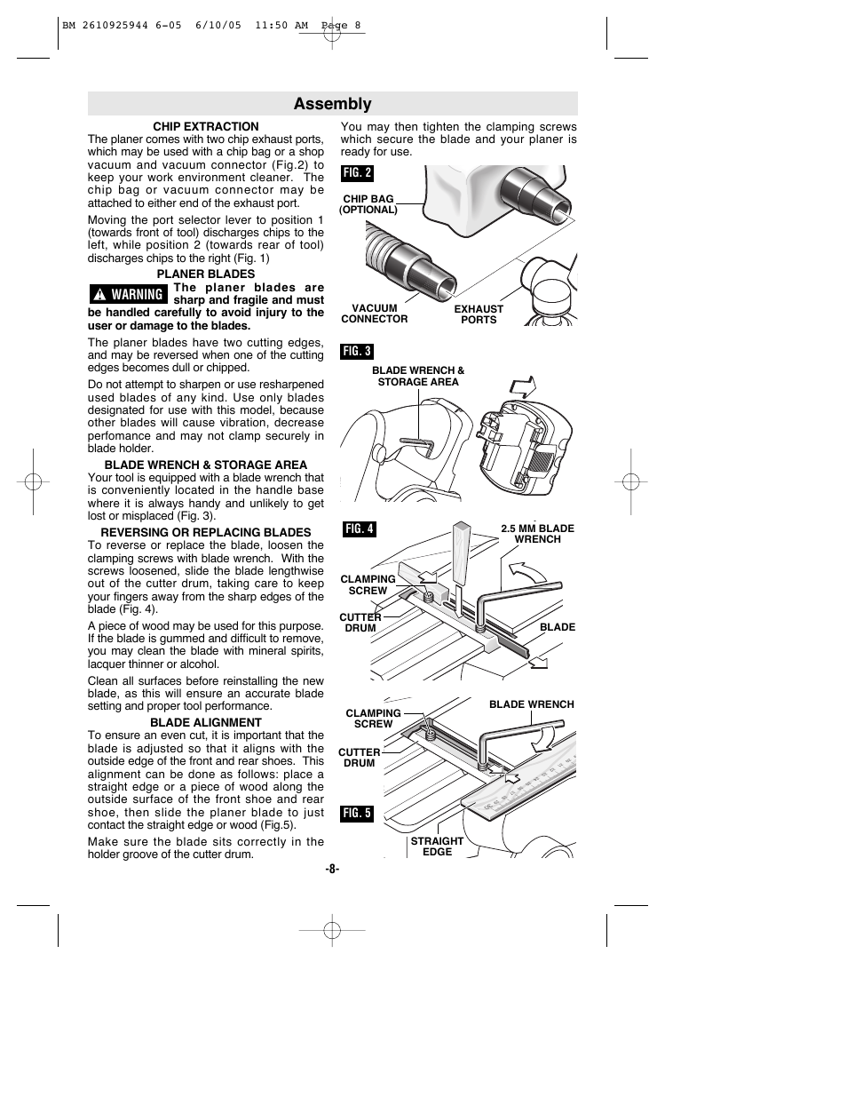 Assembly | Bosch 53518 User Manual | Page 8 / 44